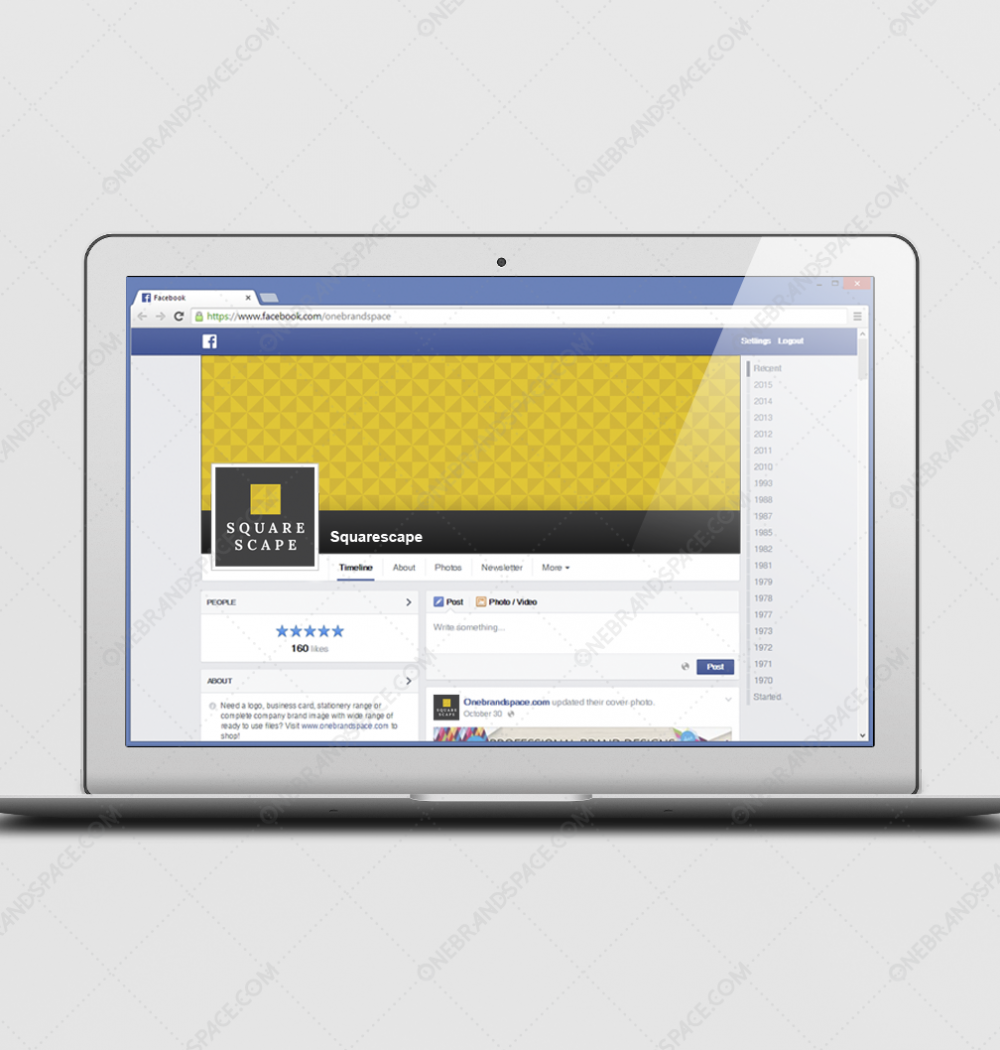 Squarescape Facebook Logo and Cover for Business